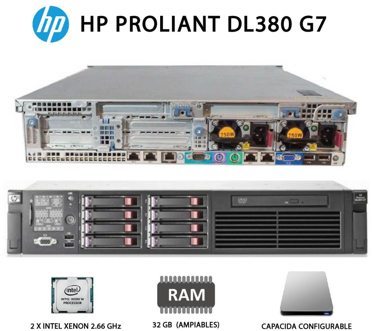 Hp proliant server dl380 g7 g8 bay dl380p servers 2ndgear