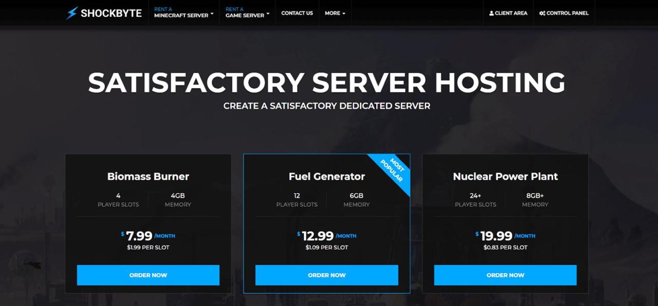 Satisfactory server