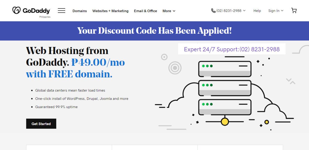 Godaddy domain hosting price