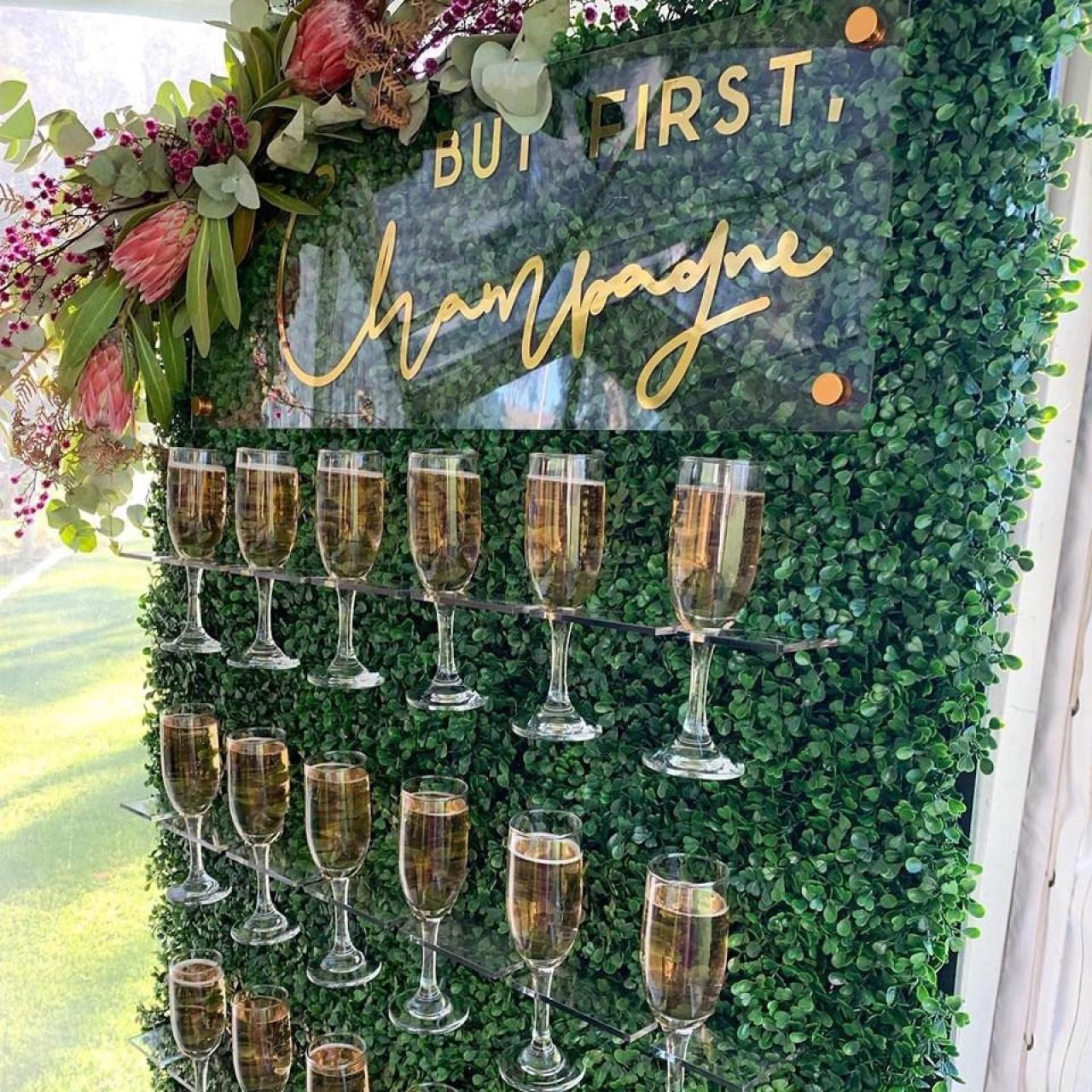 Diy champagne wall