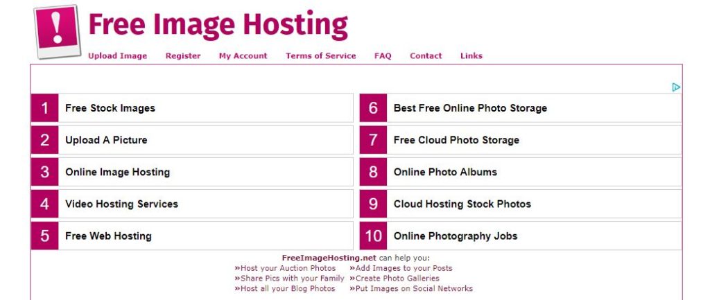 Hosting sites