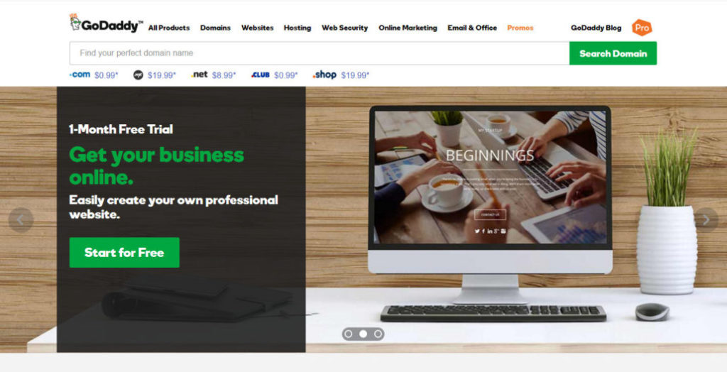 Godaddy website builder free